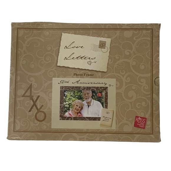 Photo Frame Wedding Anniversary 50th Horizontal Landscape Earth Tone 4 x 6 Photo - Picture 2 of 16